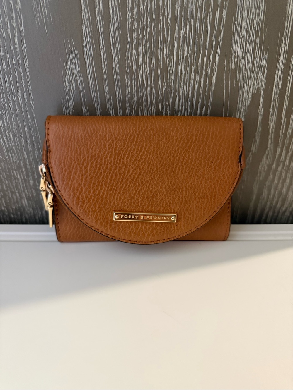 POPPY & PEONIES Margaux Wallet in Cognac